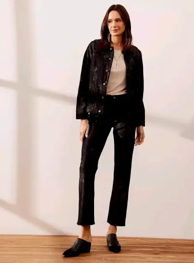 Chaqueta de mezclilla negra Umbrale para mujer - miniatura 5