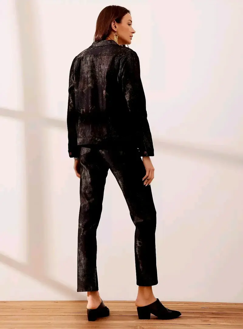 Chaqueta de mezclilla negra Umbrale para mujer - 6