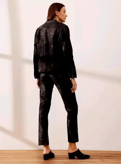 Chaqueta de mezclilla negra Umbrale para mujer - miniatura 6