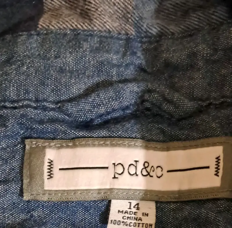 Camisa a cuadros azul y blanca - 2