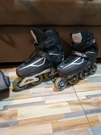 Patines en línea Hondar negros con bolsa - miniatura 1