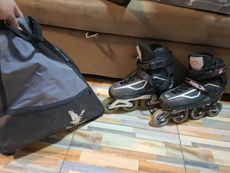 Patines en línea Hondar negros con bolsa - 4