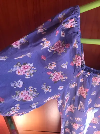 Vestido floral morado mango - miniatura 5