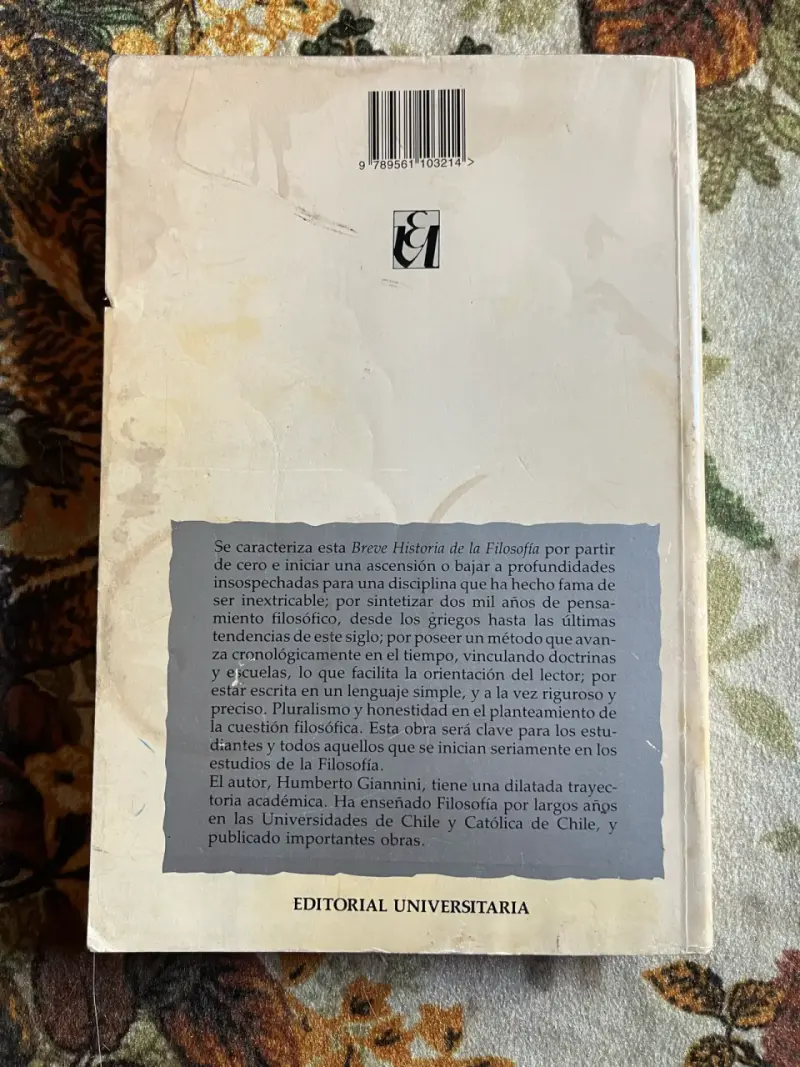Libro 'Breve Historia de la Filosofía' de Humberto Giannini - 3
