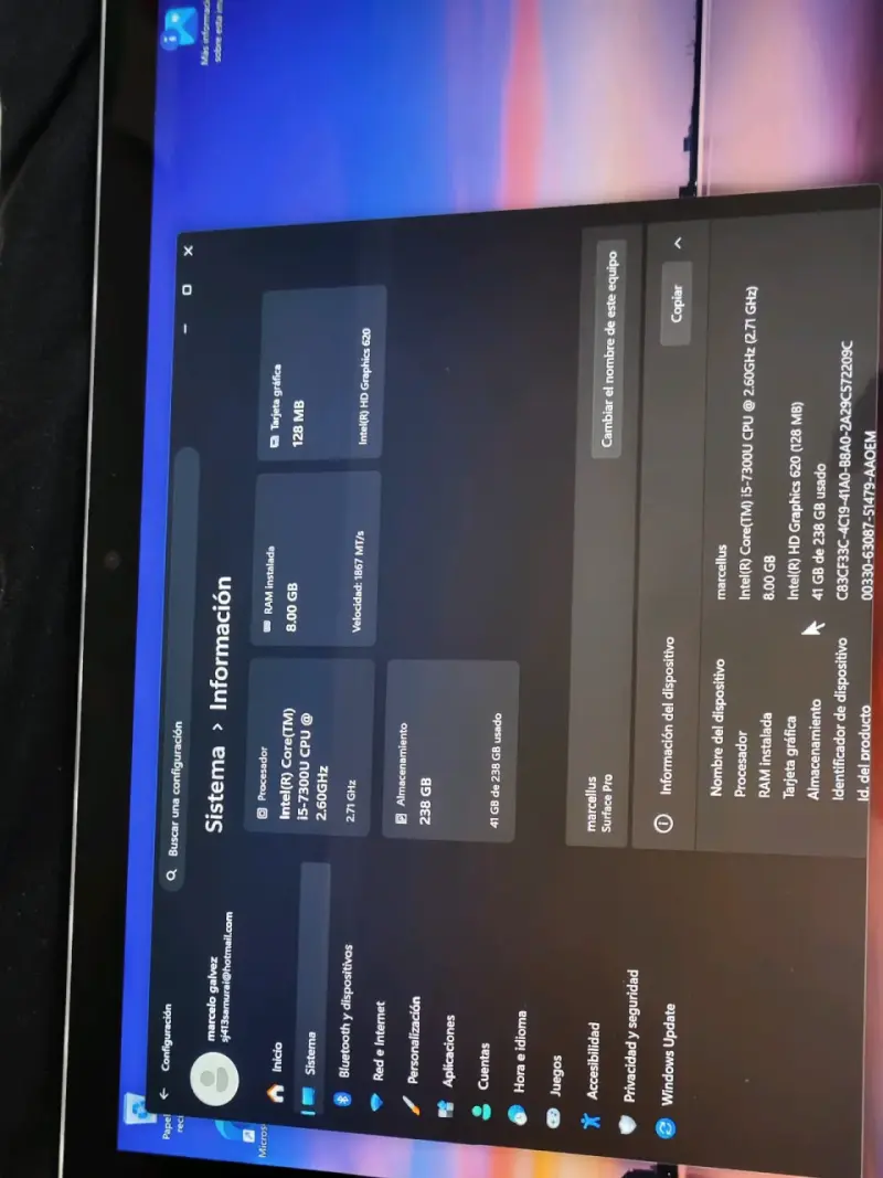 Tablet Microsoft Surface Pro con teclado desmontable - 3