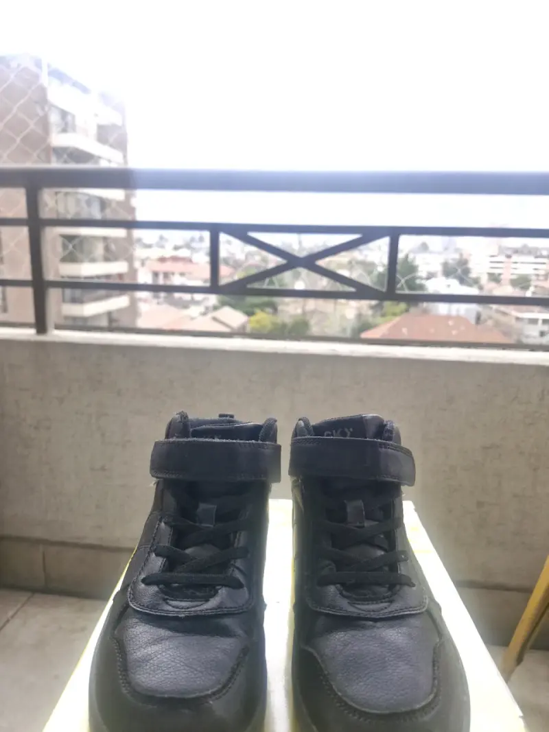 Zapatillas negras de cuero para niños CKX - 2