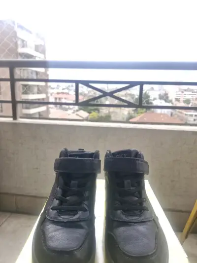 Zapatillas negras de cuero para niños CKX - miniatura 2