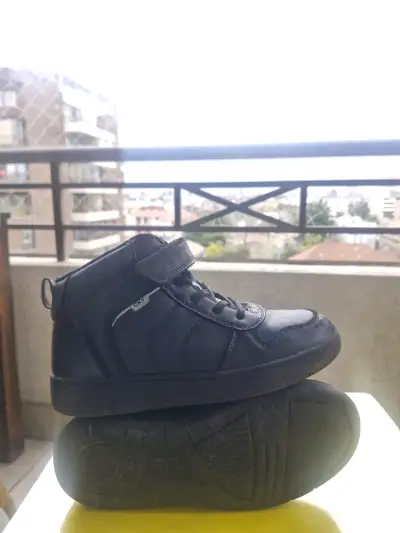 Zapatillas negras de cuero para niños CKX - miniatura 3