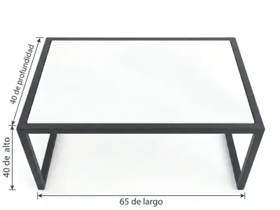 Mesa de centro moderna con estructura metálica - miniatura 1