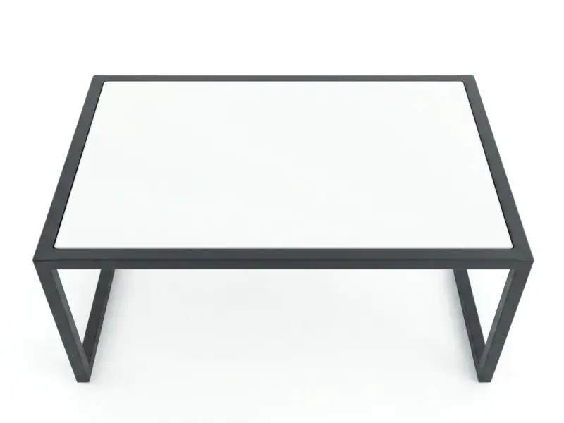 Mesa de centro moderna con estructura metálica - 2