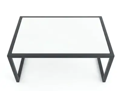 Mesa de centro moderna con estructura metálica - miniatura 2