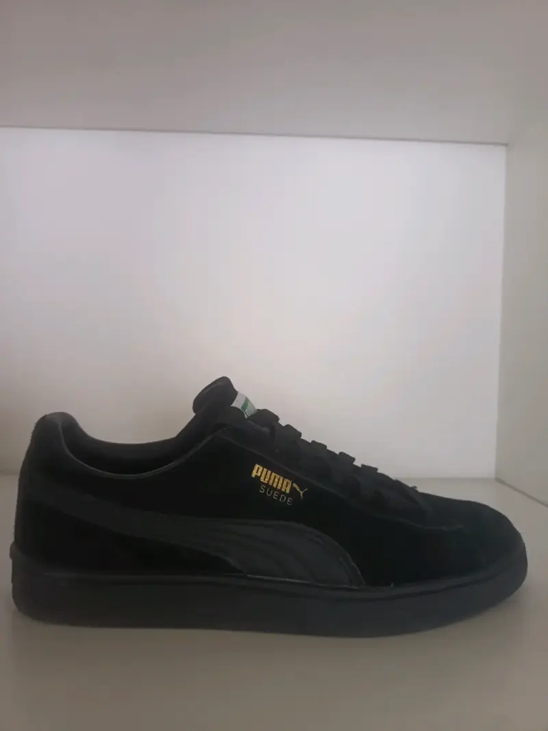 Zapatillas negras Puma Suede clásicas - 4