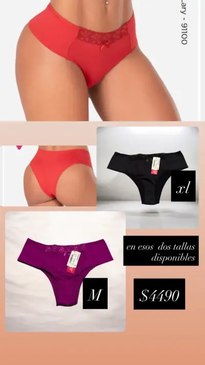 Calzones de encaje para mujer en varios colores - miniatura 1