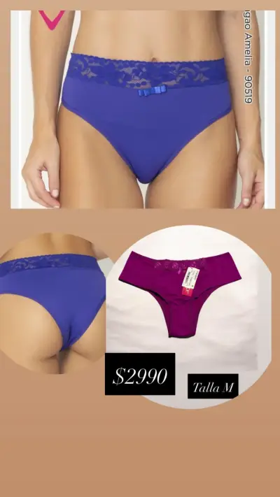 Calzones de encaje para mujer en varios colores - miniatura 2