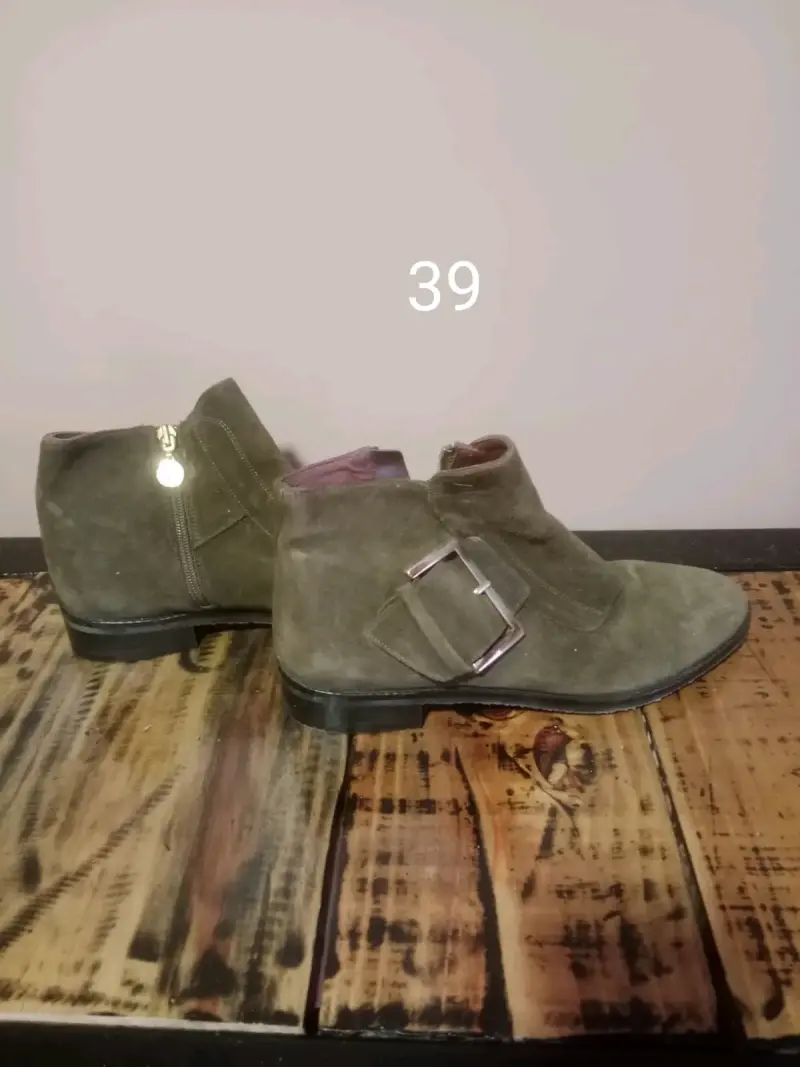 Botines de cuero para mujer en varios tamaños - 1