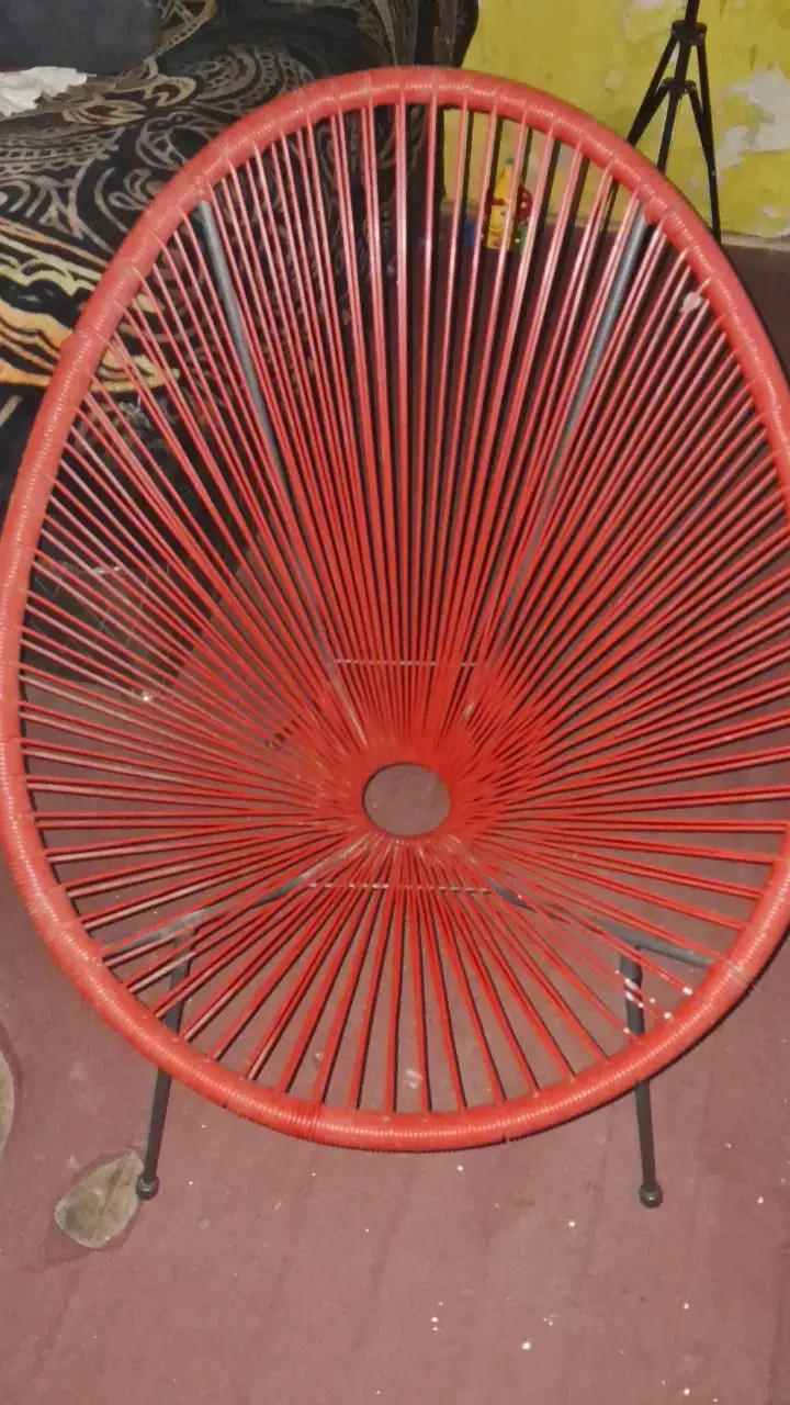 Silla Acapulco roja de diseño moderno - 3