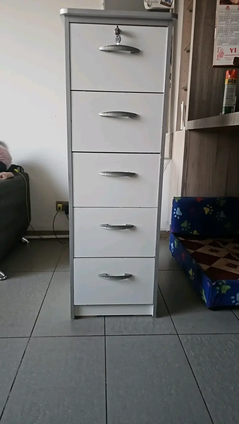 Cajonera de Madera con Cerradura y Ruedas - 1