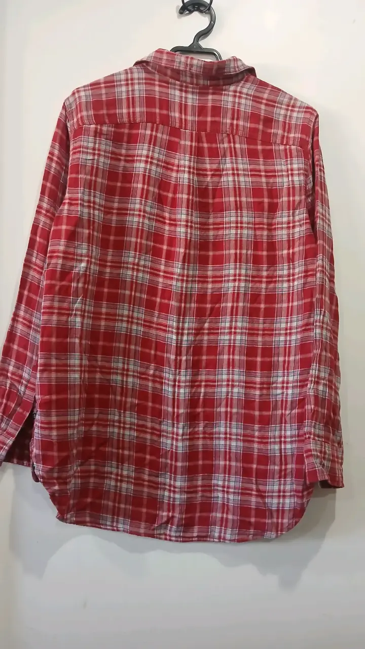 Camisa a cuadros roja Chaps para hombre - 2