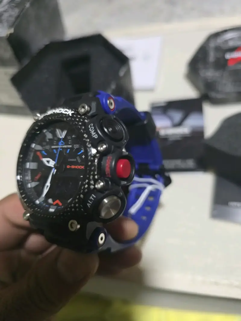 Reloj Casio G-Shock Mudmaster Azul con Sensor Cuádruple - 4