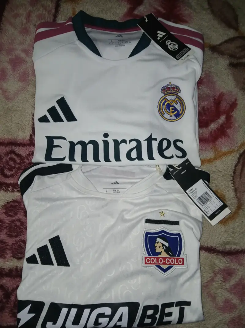 Camisetas de fútbol Real Madrid y Colo-Colo Adidas