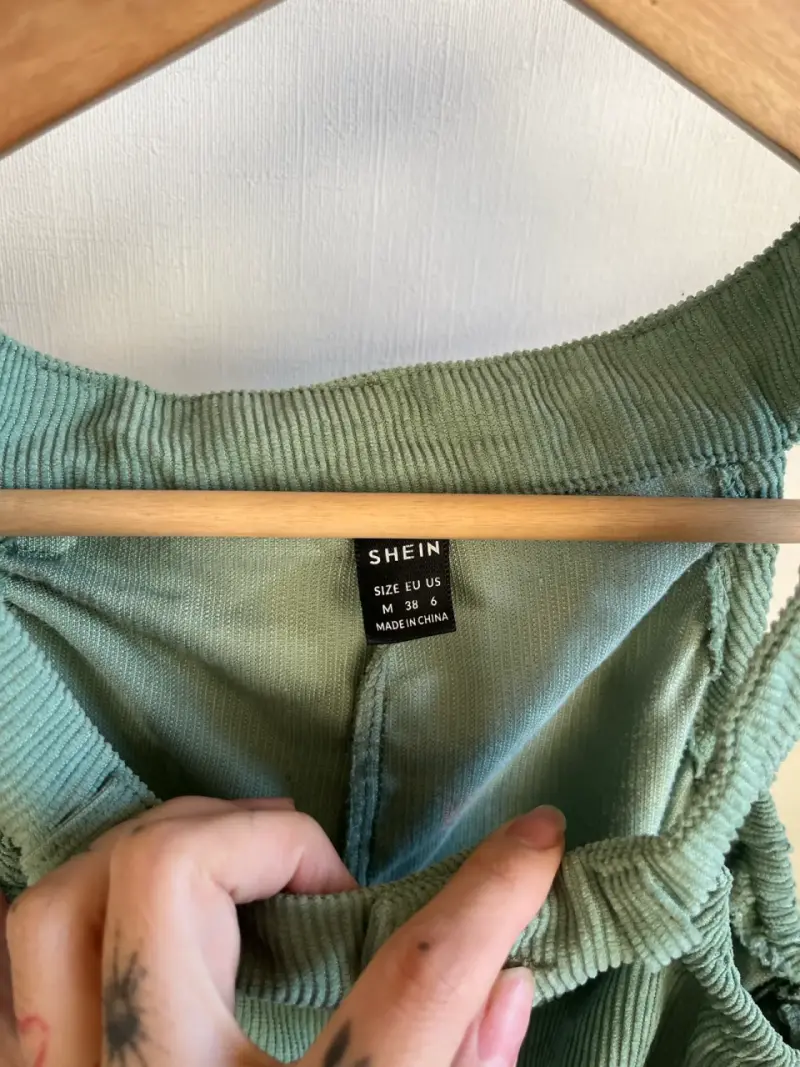 Pantalon verde de pana para mujer Shein talla M - 2