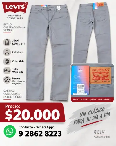 Jean Levi’s 511 Slim Hombre – NUEVO - miniatura 1