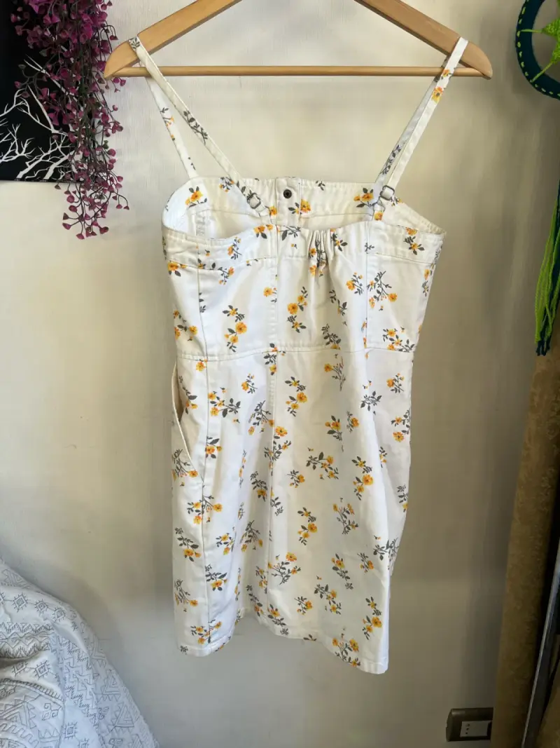 Vestido floral blanco Forever 21 con tirantes - 2
