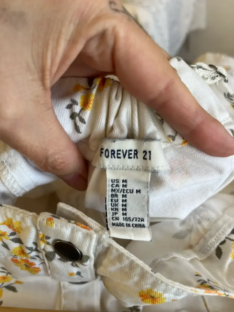 Vestido floral blanco Forever 21 con tirantes - 3