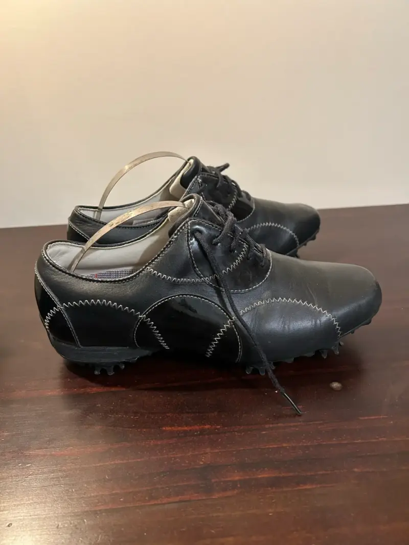 Zapatos de golf negros con tacos antideslizantes - 3