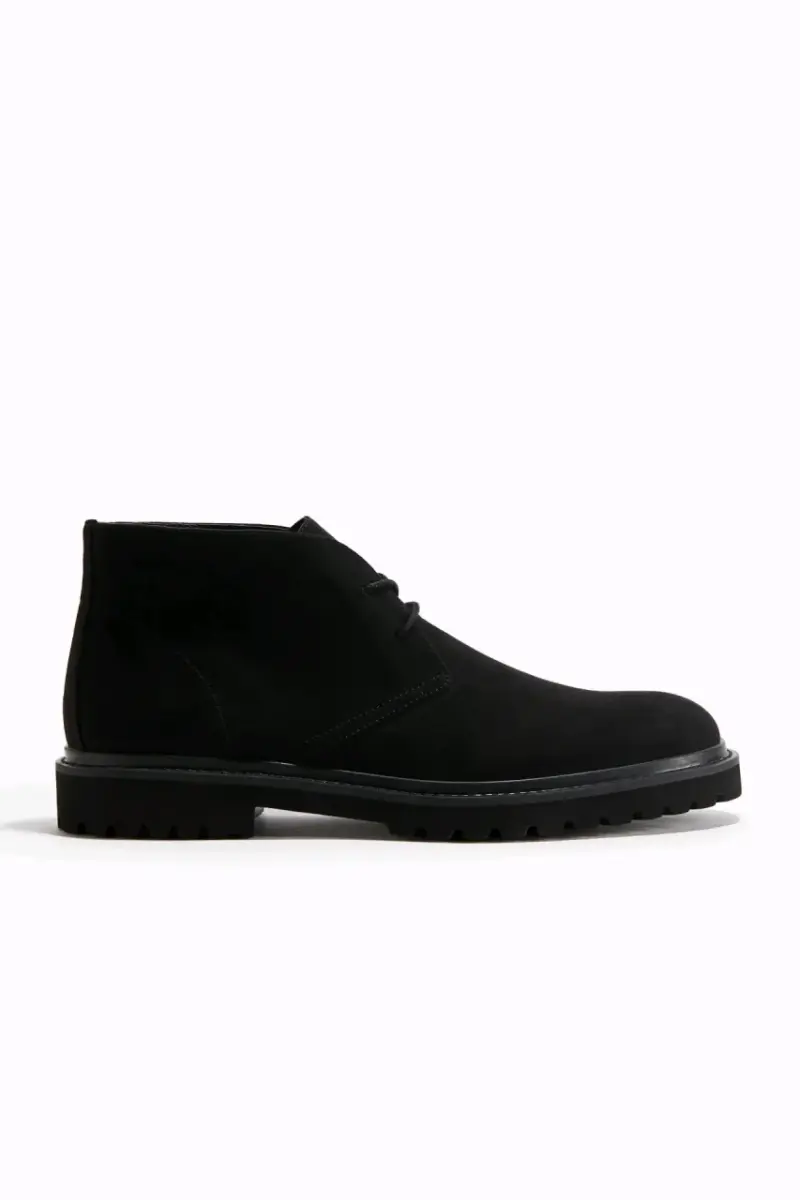Botines de gamuza negros para hombre - 1