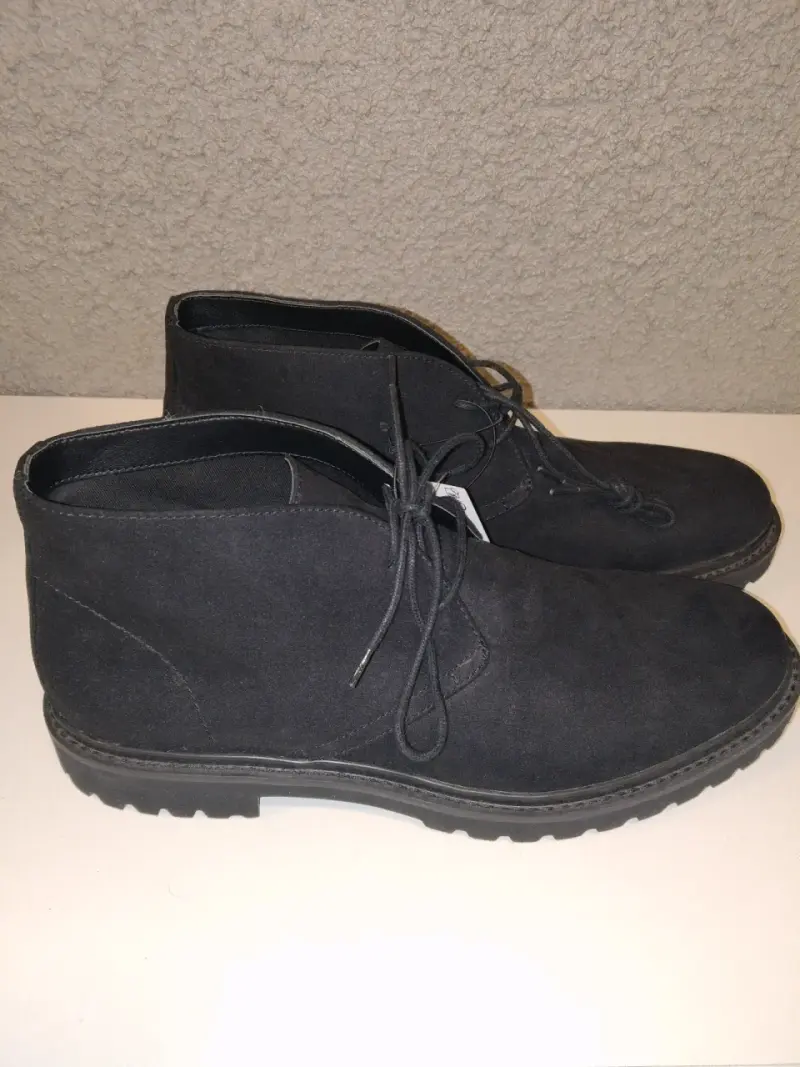 Botines de gamuza negros para hombre - 2