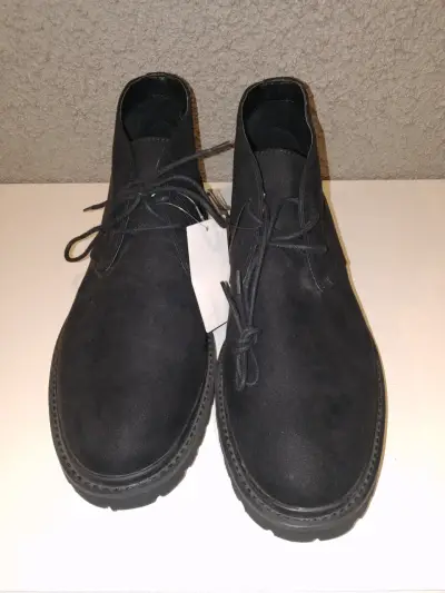 Botines de gamuza negros para hombre - miniatura 3