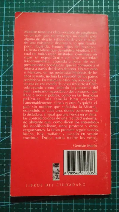 Libro 'El Consumo Me Consume' de Tomás Moulian - miniatura 2