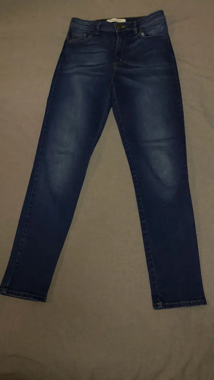 Jeans azul oscuro para mujer - 2