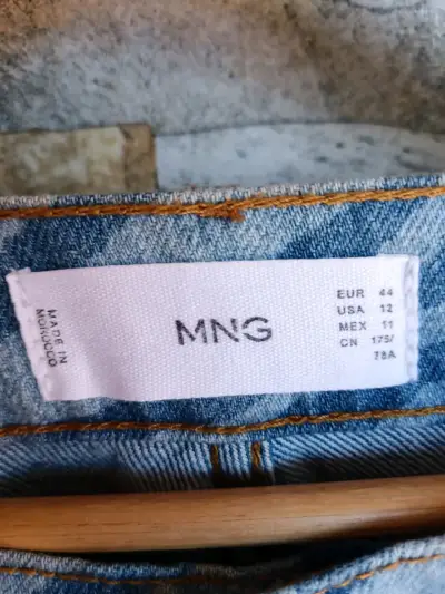 Jeans MNG con estampado animal print azul - miniatura 3