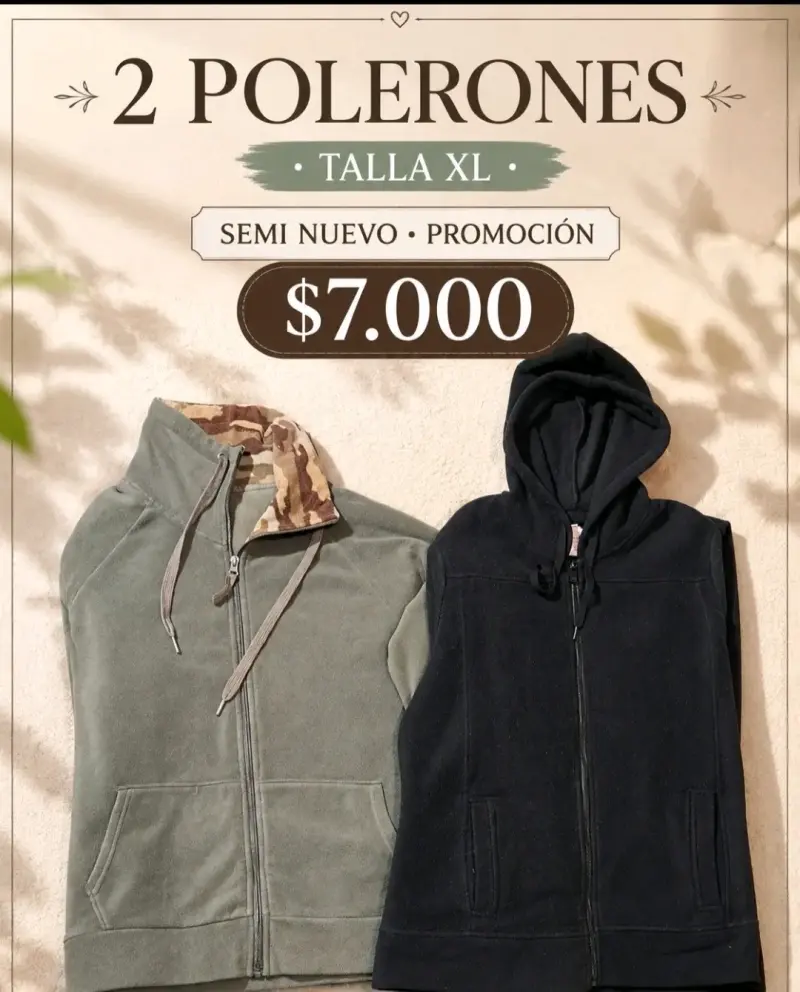 Pack de 2 polerones semi nuevos talla XL