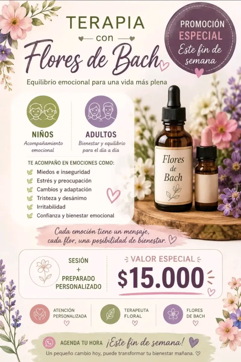 Terapia con Flores de Bach para Equilibrio Emocional