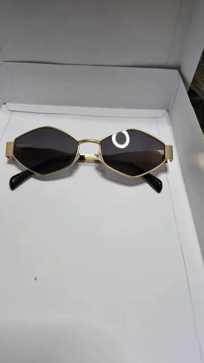 Gafas de Sol Unisex Estilo Retro Doradas - miniatura 1