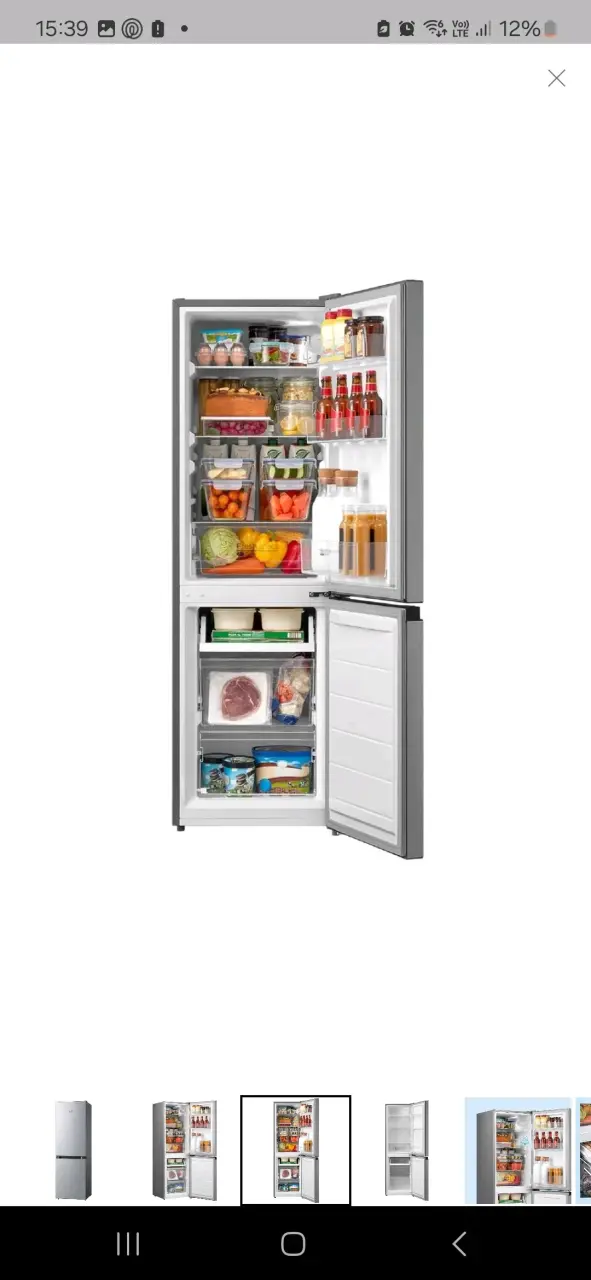 Refrigerador combi de acero inoxidab marca mideale