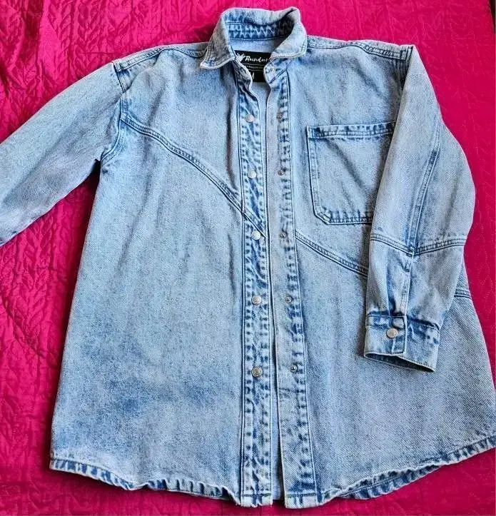 Camisa de mezclilla azul Raindoor para mujer - 1