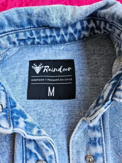 Camisa de mezclilla azul Raindoor para mujer - miniatura 2