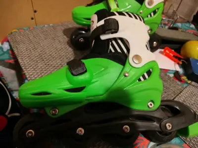 Patines en línea verdes para niños 35-38 - miniatura 2
