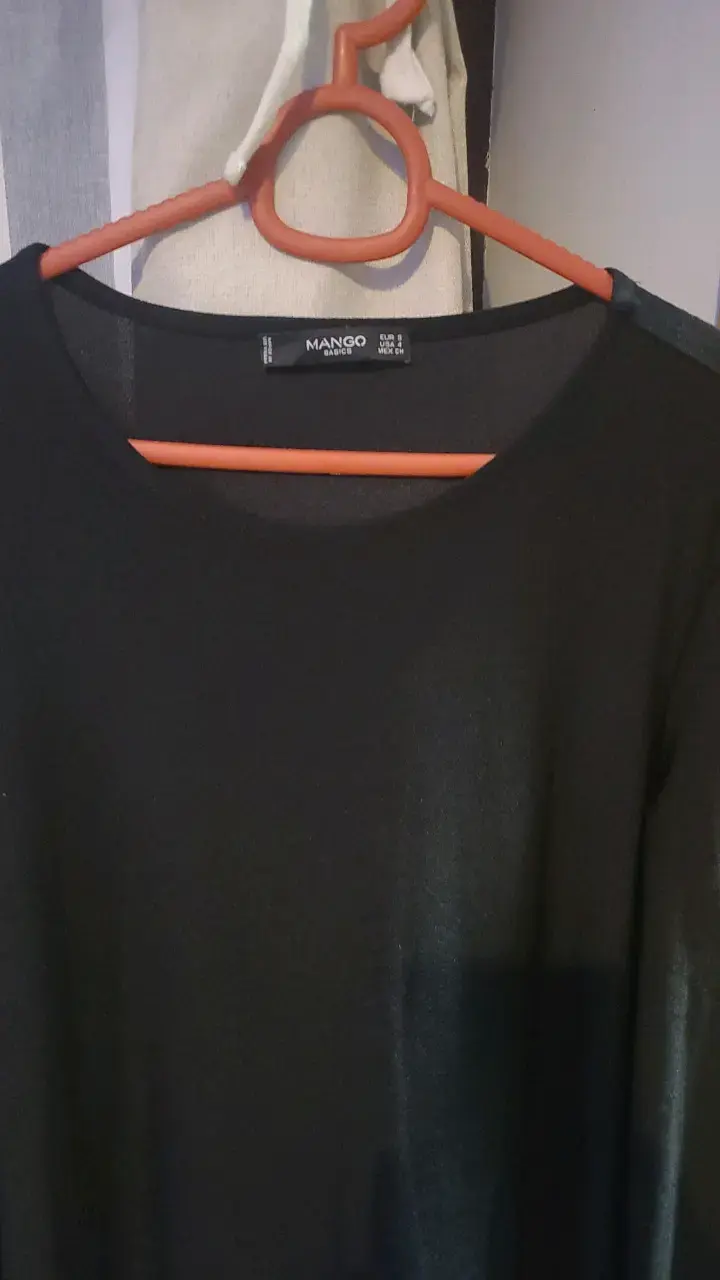 Vestido negro de manga larga Mango - 2