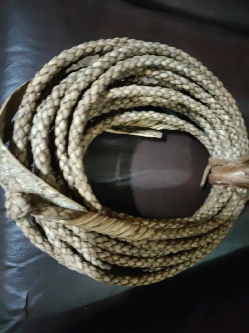 Lazo de cuero trenzado para rodeo - 1
