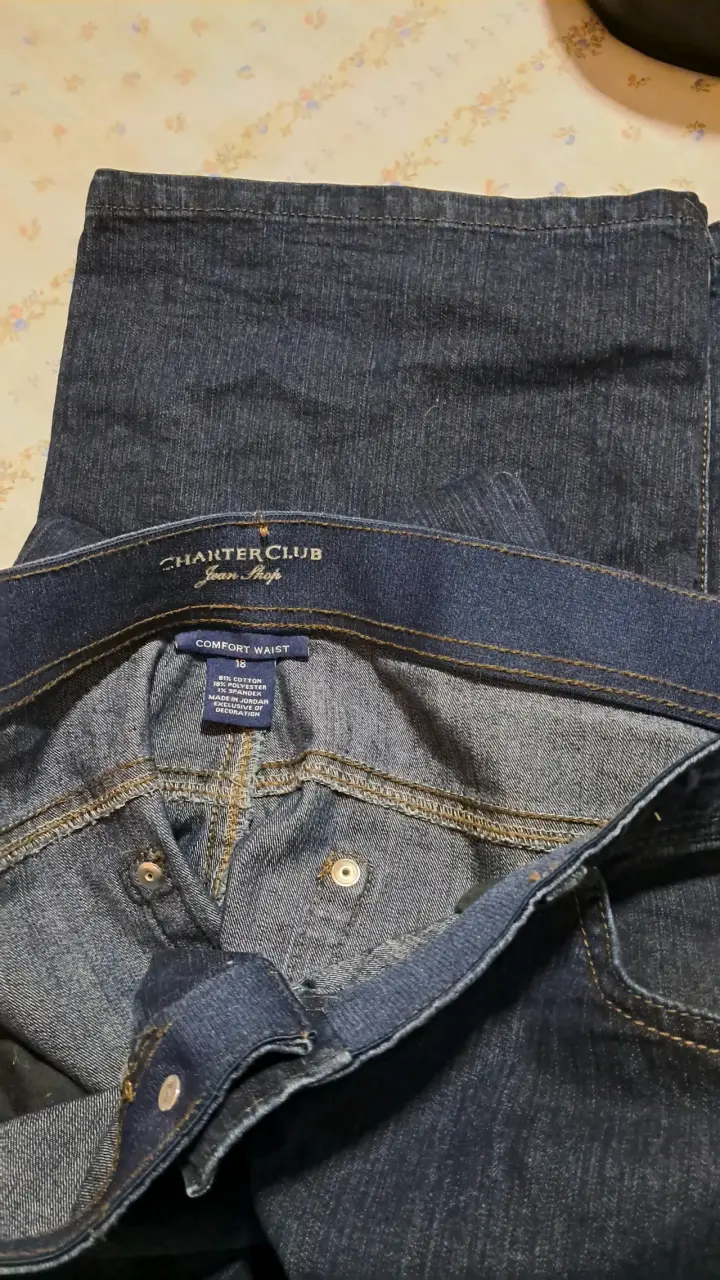 Jeans azul oscuro Charter Club para mujer - 1