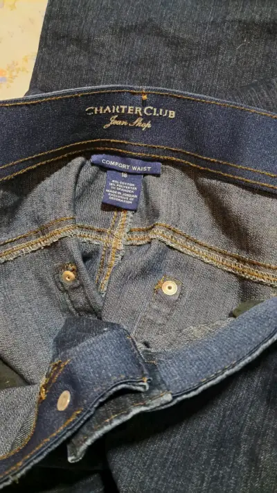 Jeans azul oscuro Charter Club para mujer - miniatura 3