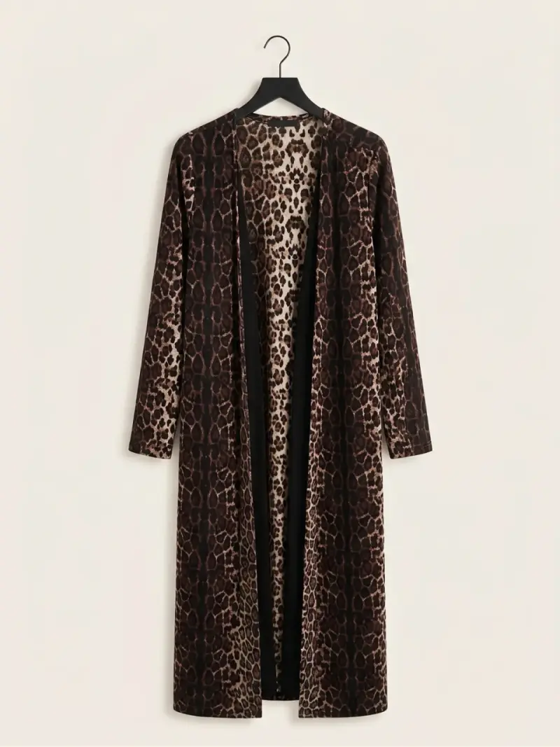 Kimono largo estampado animal print