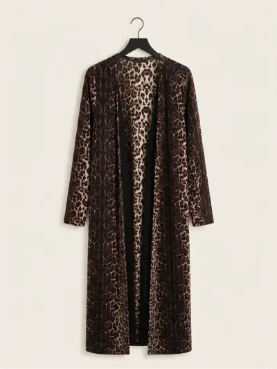 Kimono largo estampado animal print - miniatura 1