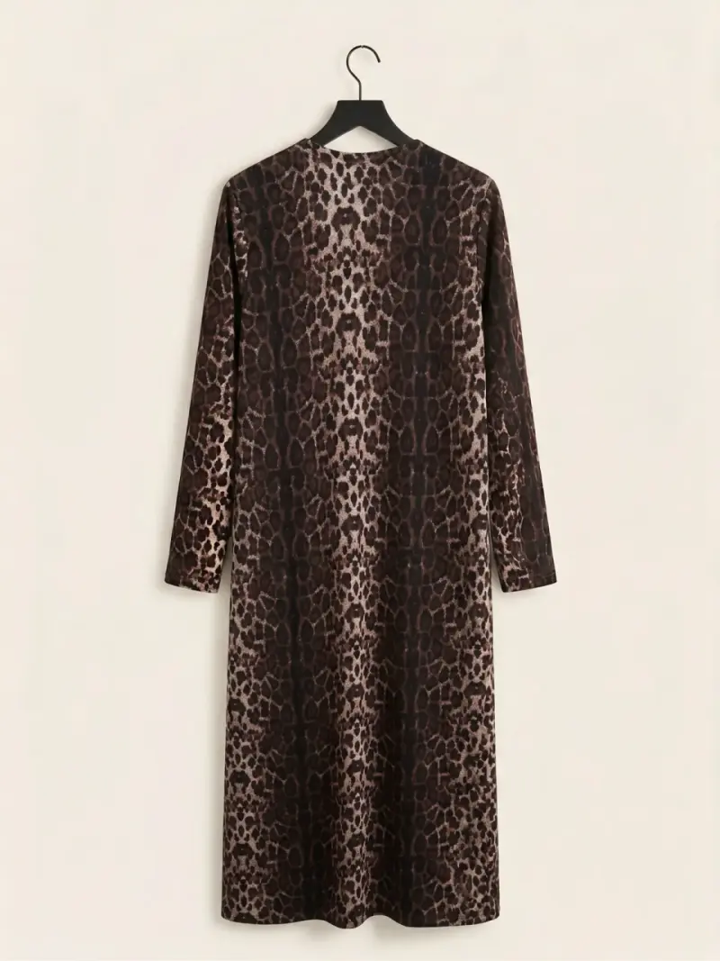 Kimono largo estampado animal print - 2