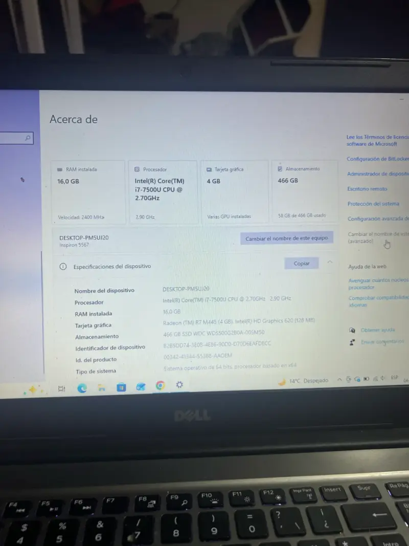 Notebook Dell Inspiron 5567 16GB RAM Core i7 - 3